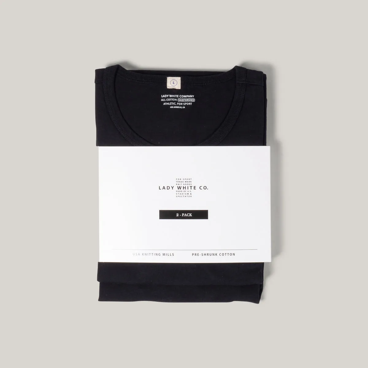 Anti Static Treatment Casual Performance Fit LADY WHITE CO. TEE 2 PACK - BLACK