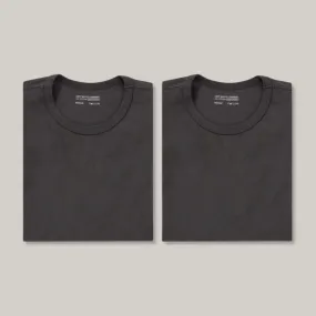 LADY WHITE CO. TEE 2 PACK - PEWTER Stylish Comfort