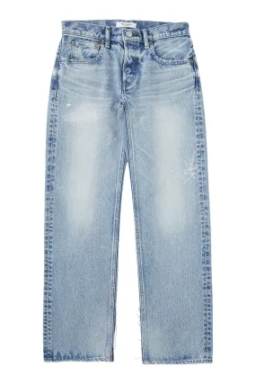 Moussy Denim Bostonia Straight Leg in Light Blue Multi Pocket Design