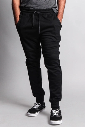Basic Tech Sweat Pants with Contrasting Zippers OdorResistantFinish