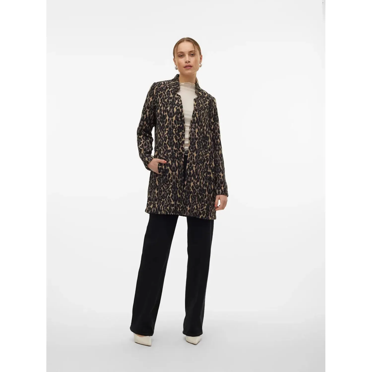 Non Irritating Edging Leopard Jacket