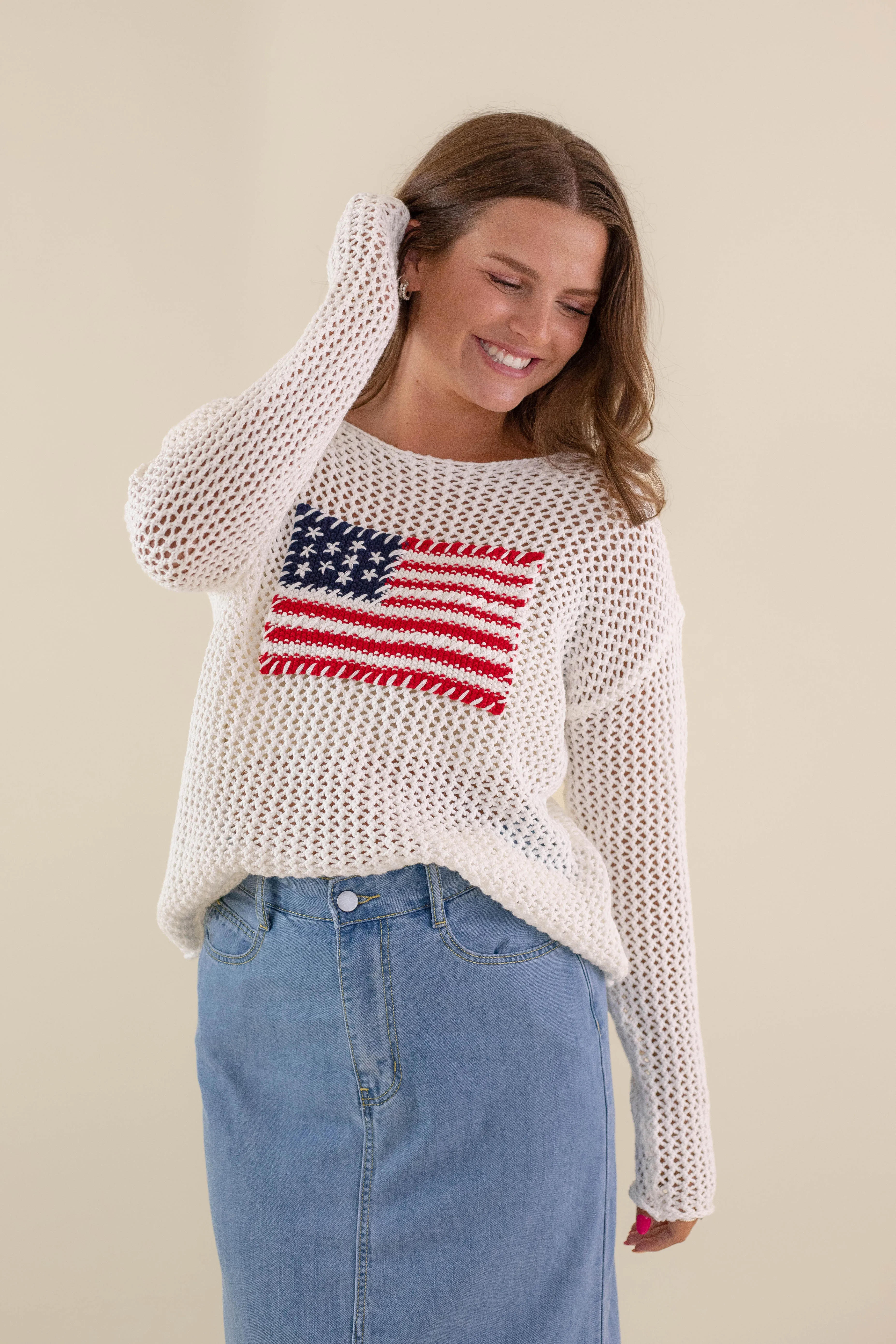 Breathable mesh panel Timeless Appeal RESTOCK: Cousins Beach Sweater