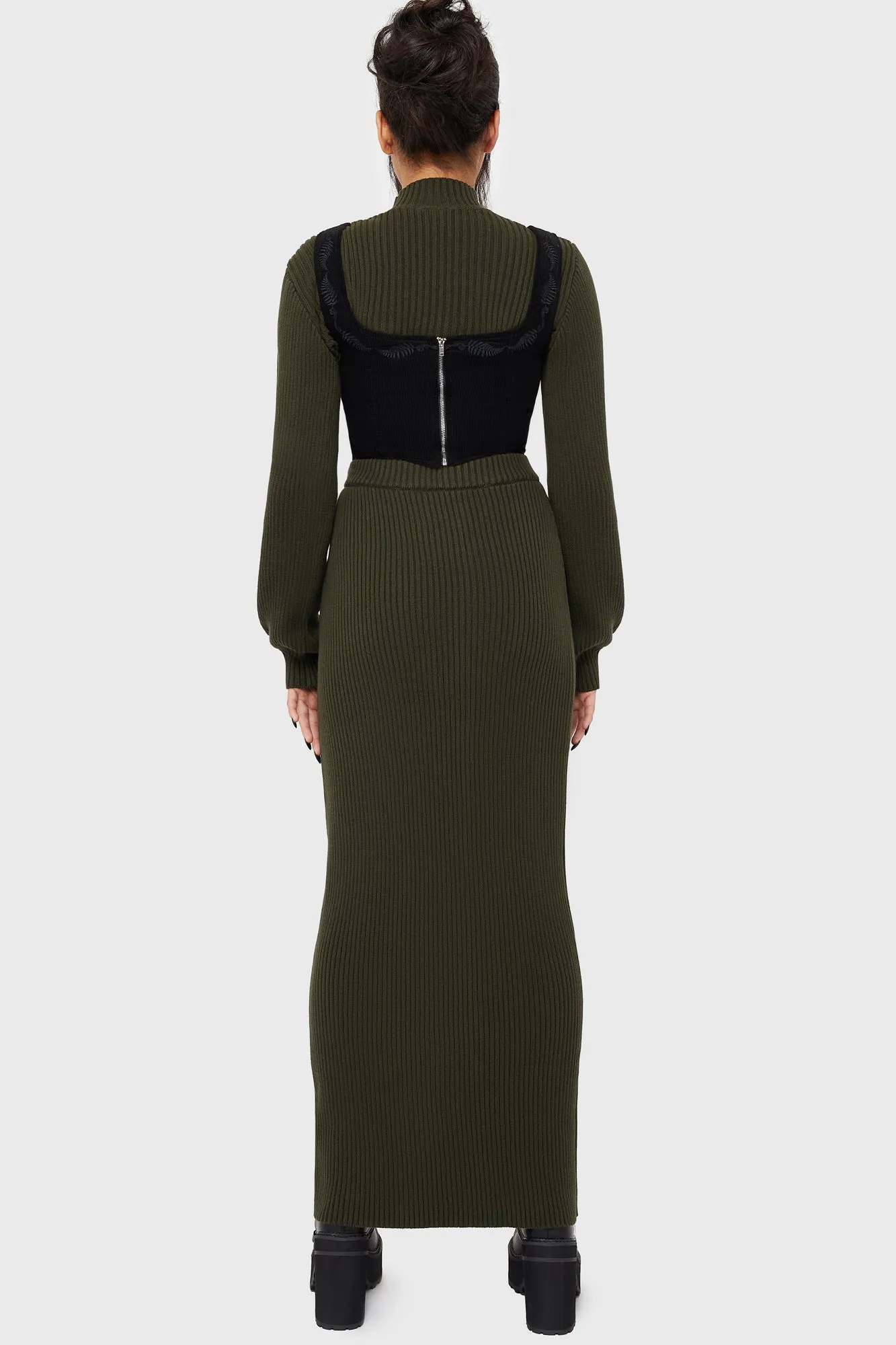 Fresh Aesthetic Belinda's Woe Maxi Skirt [Khaki]