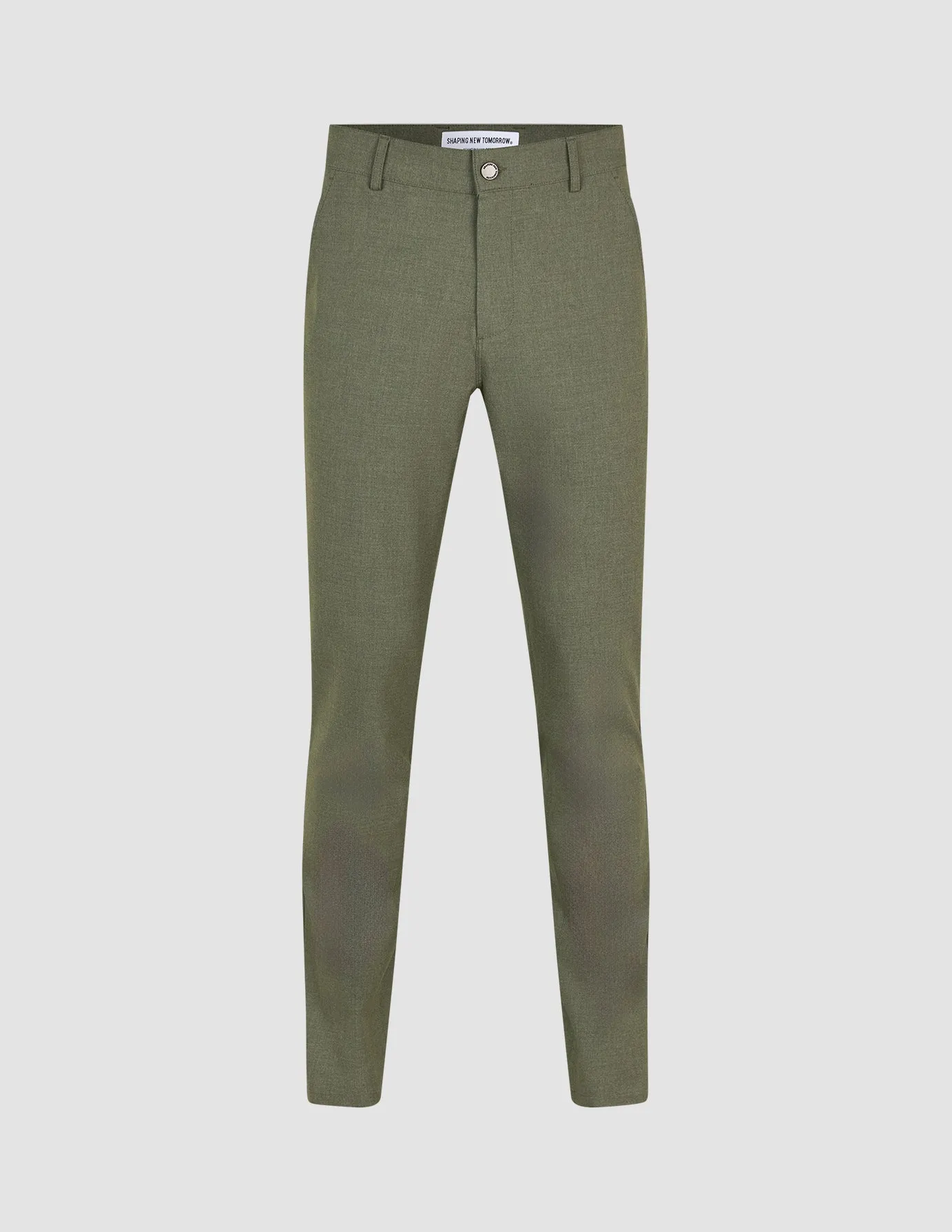 Modern Design High Stretch Fit Essential Pants Regular Nightfall Green Melange