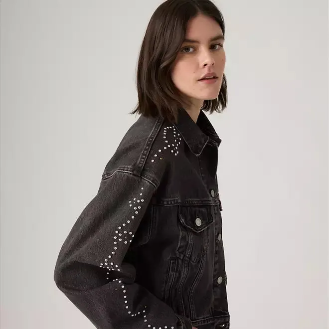 Levi's Shrunken '90s Bejeweled Trucker Jacket FullCoverageHood