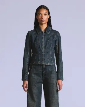 LEVIS' BLUE TAB MOTO JACKET - BLACK PEARL Oversized Fit
