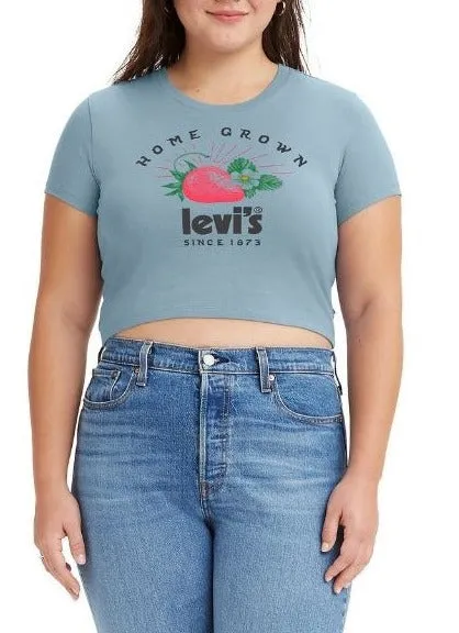 Minimalist Silhouette Cut Levi's Cropped Jordie Tee