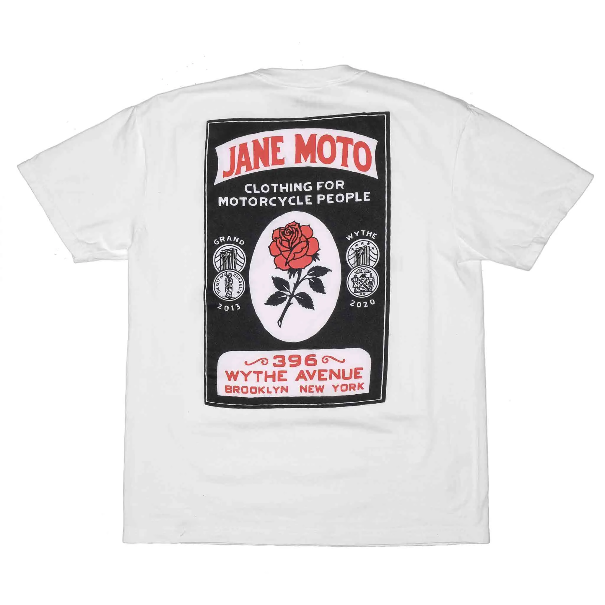 CITY OF BROOKLYN SHORT SLEEVE - WHITE Effortless Wear Casual Essentials Wear