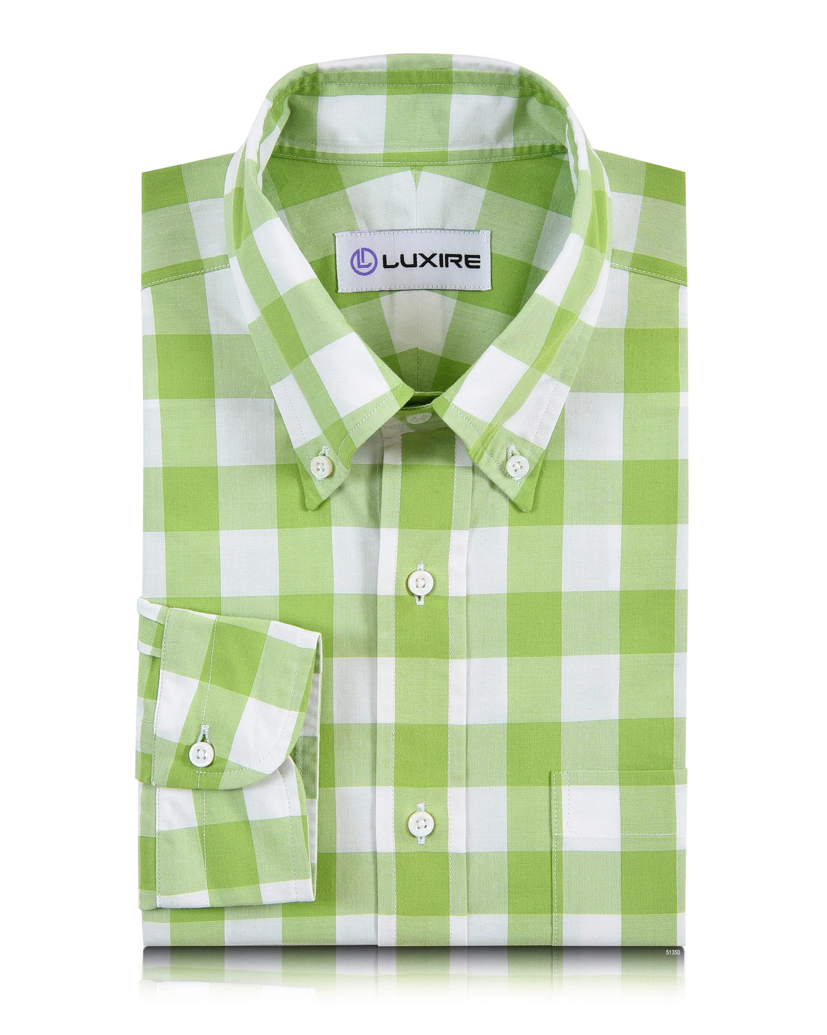 Holiday Style Light Apple Green Windowpane Checks
