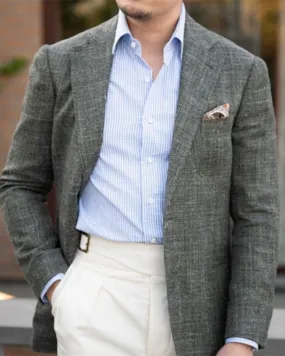 adult clothing Must-Have Item Light Blue White Gingham Shirt