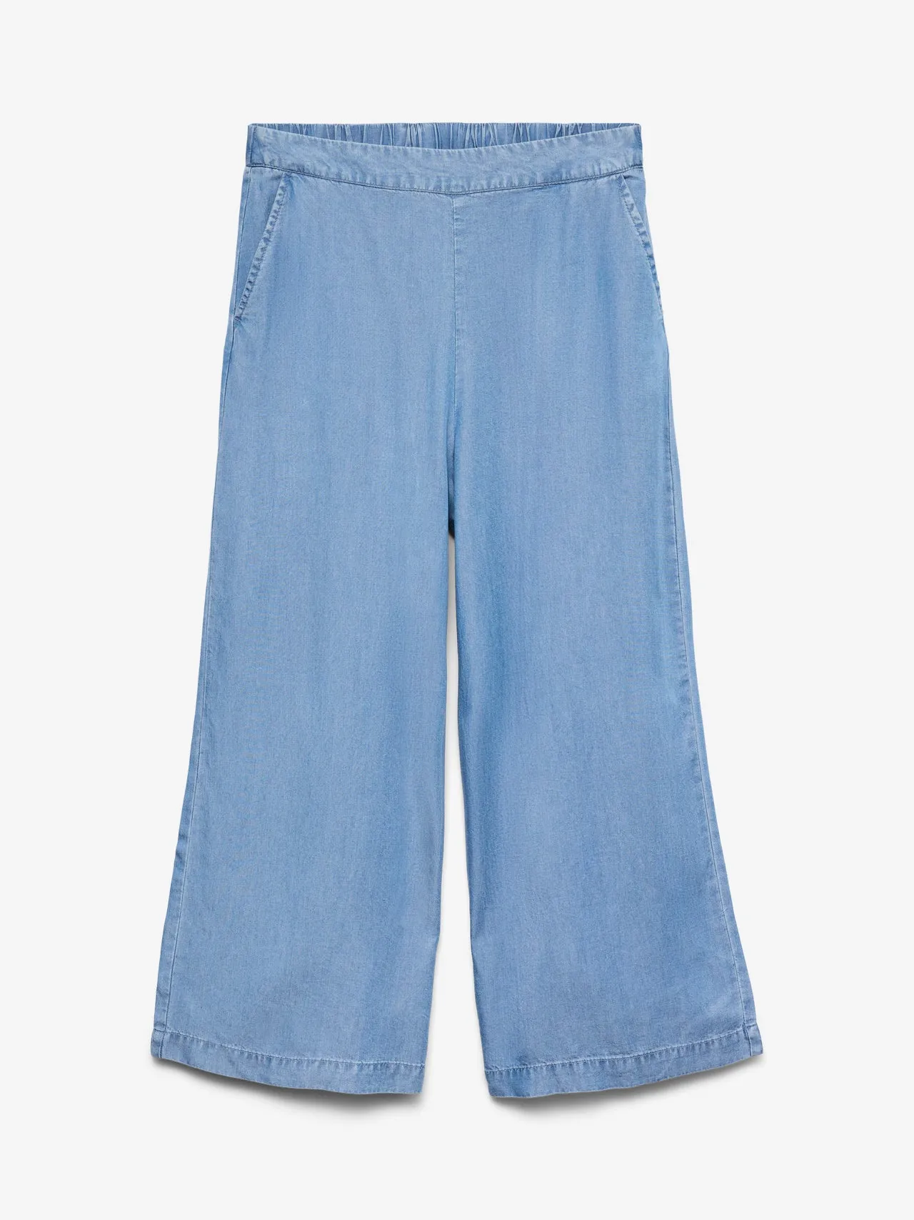 Sharp Comfort Light Denim Tencel Culotte