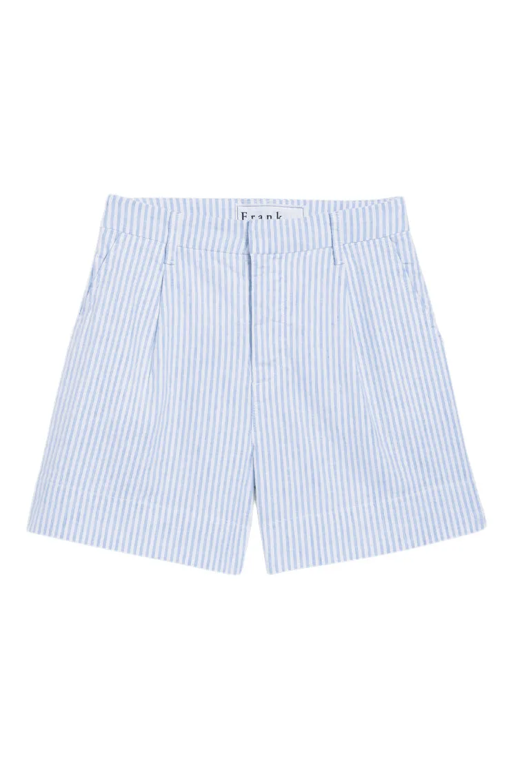 Frank & Eileen Waterford Walking Shorts in Blue and White Stripe Versatile staple