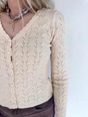 Dainty Knit Lace Cardigan Warm And Comfortable Soft And Comfortable