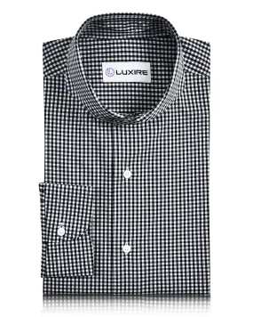 Lounge Comfort Black & White Micro Gingham Shirt