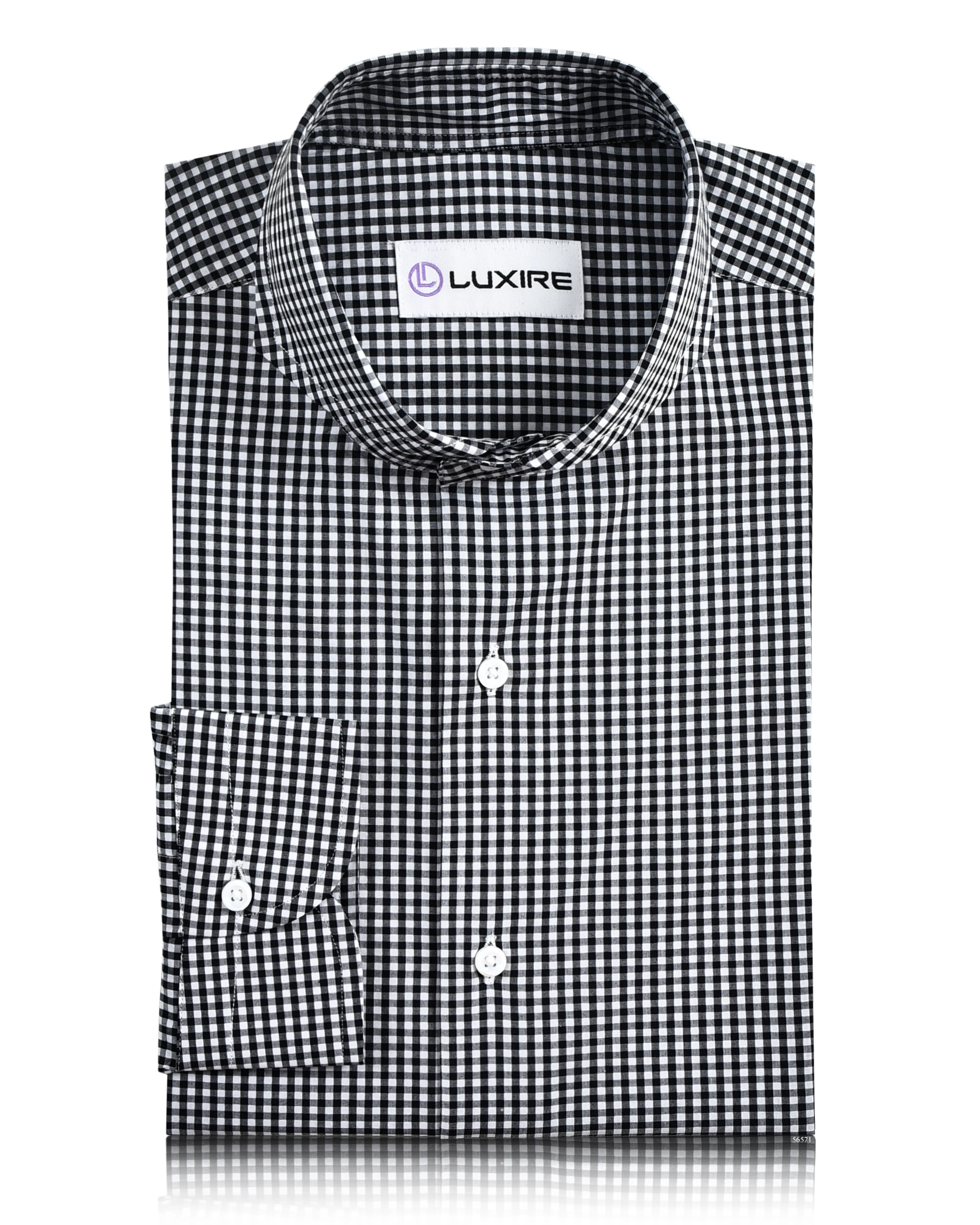 Lounge Comfort Black & White Micro Gingham Shirt
