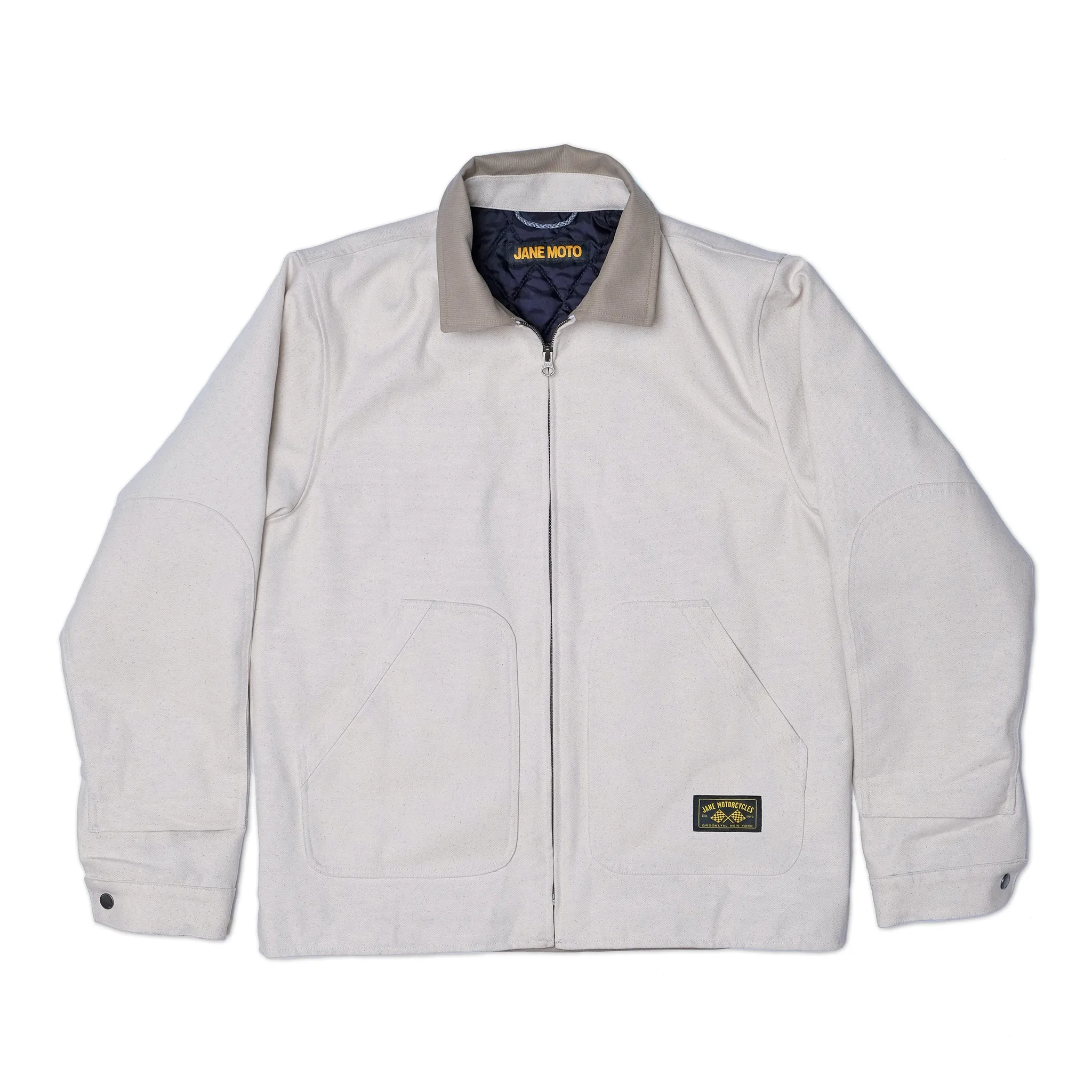 AbrasionResistantSurface Lined Mechanic's Jacket - Natural Canvas