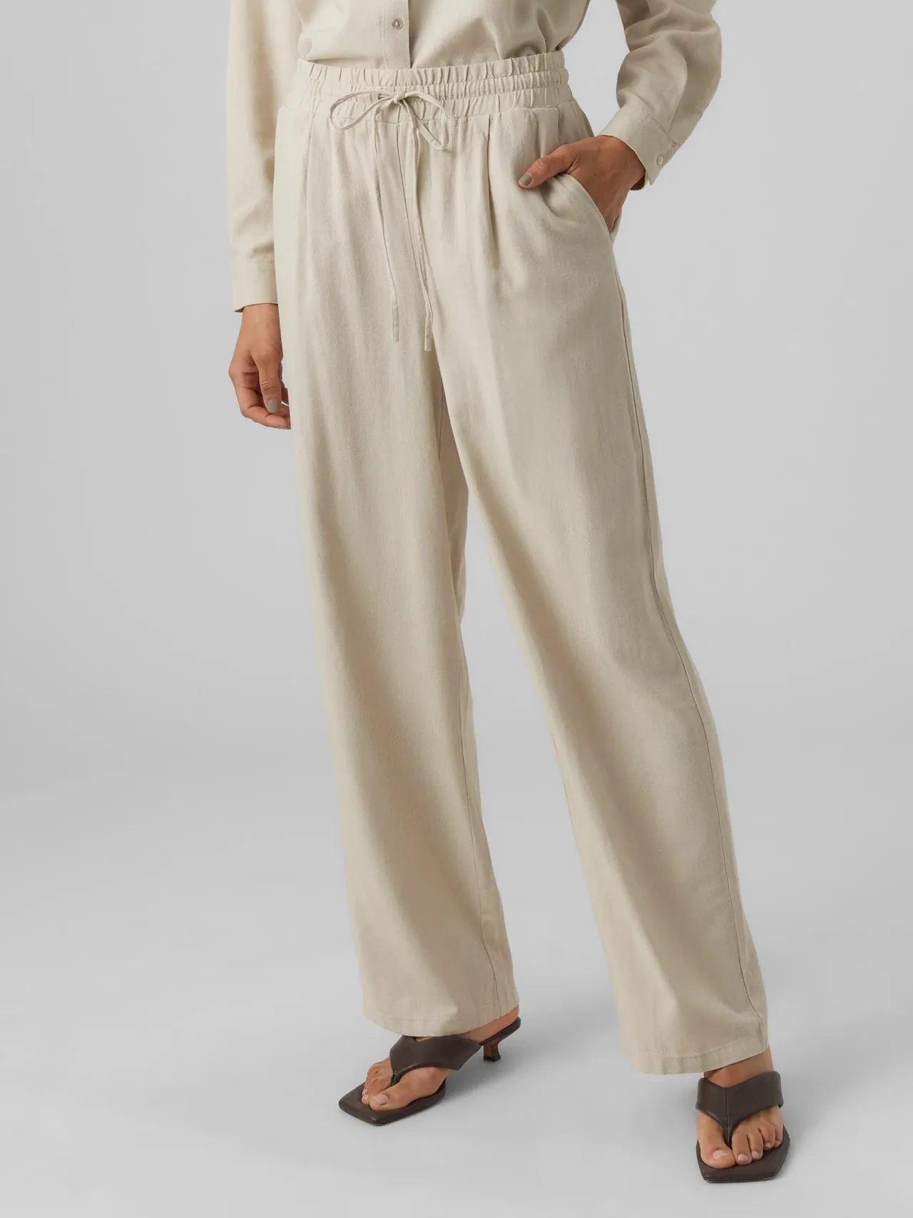 Linen Pants Everyday Basic Matching Basic
