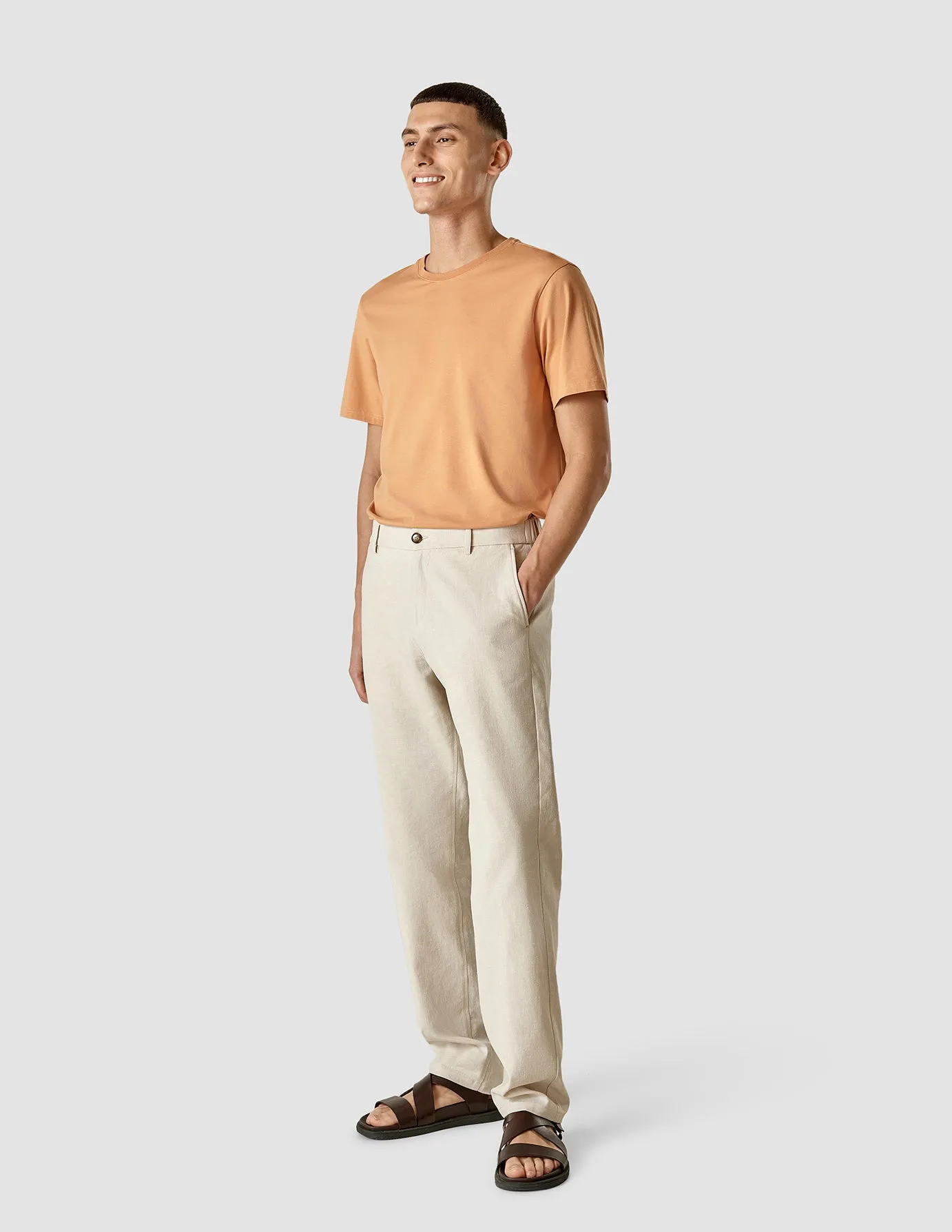 Linen Pants Relaxed Fit Sandshell Movement Comfort