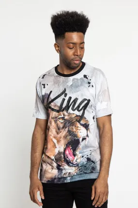 Double Chest Pocket LayeredStyling Lion King T-Shirt