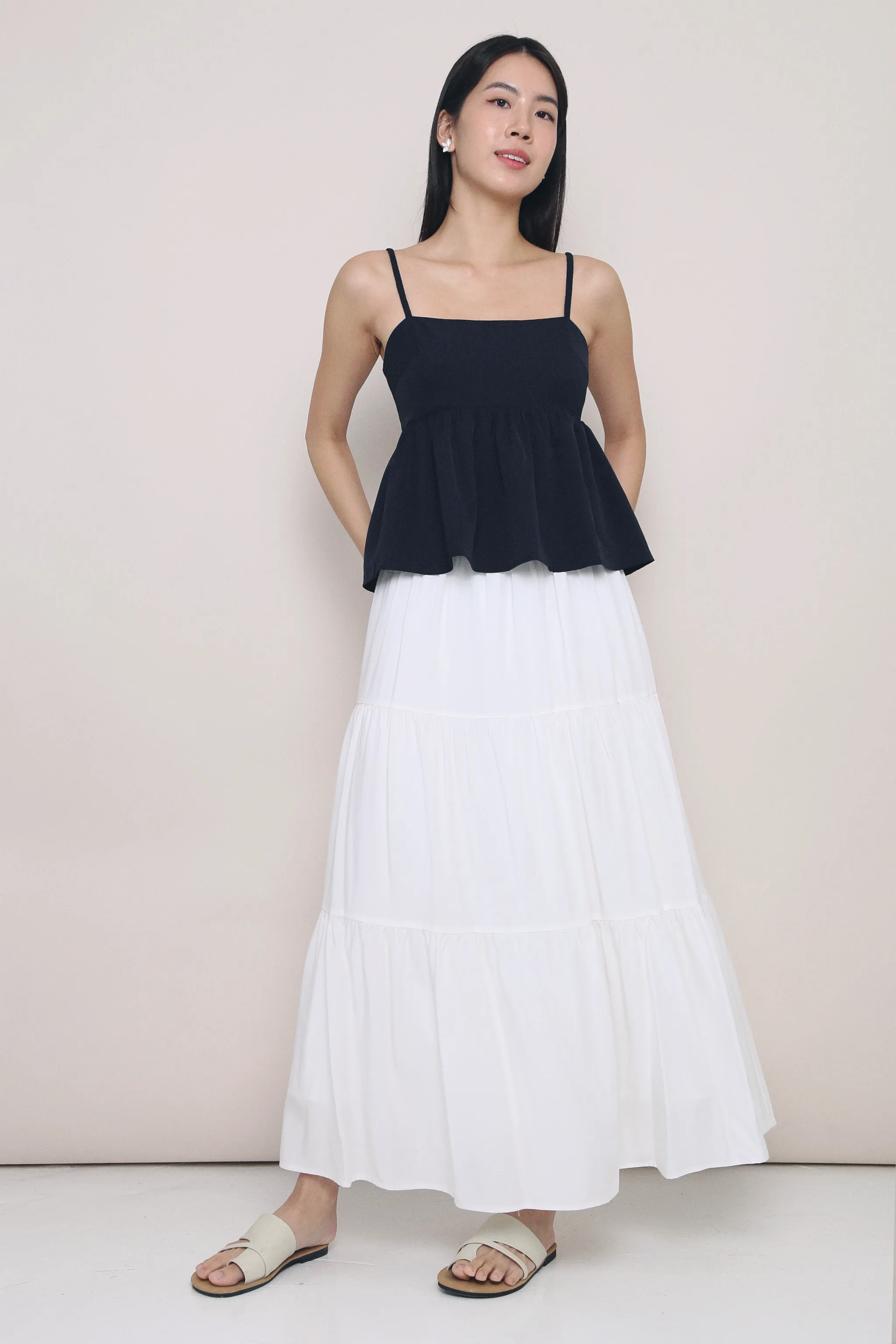 Louvre Strappy Babydoll Top Midnight Navy QuickDrying