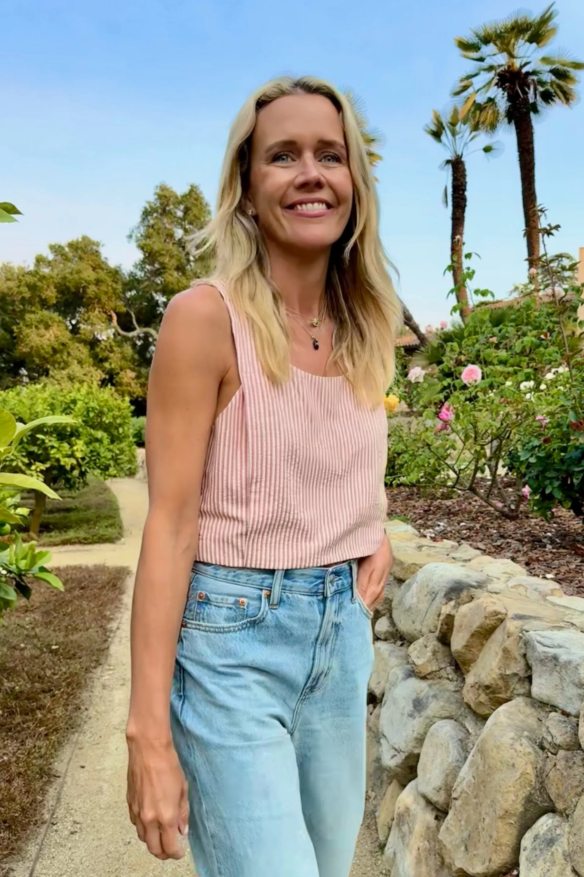 MASONS DAUGHTER | Sophia Top, Nantucket Red & Ivory Seersucker ZeroWasteProduction