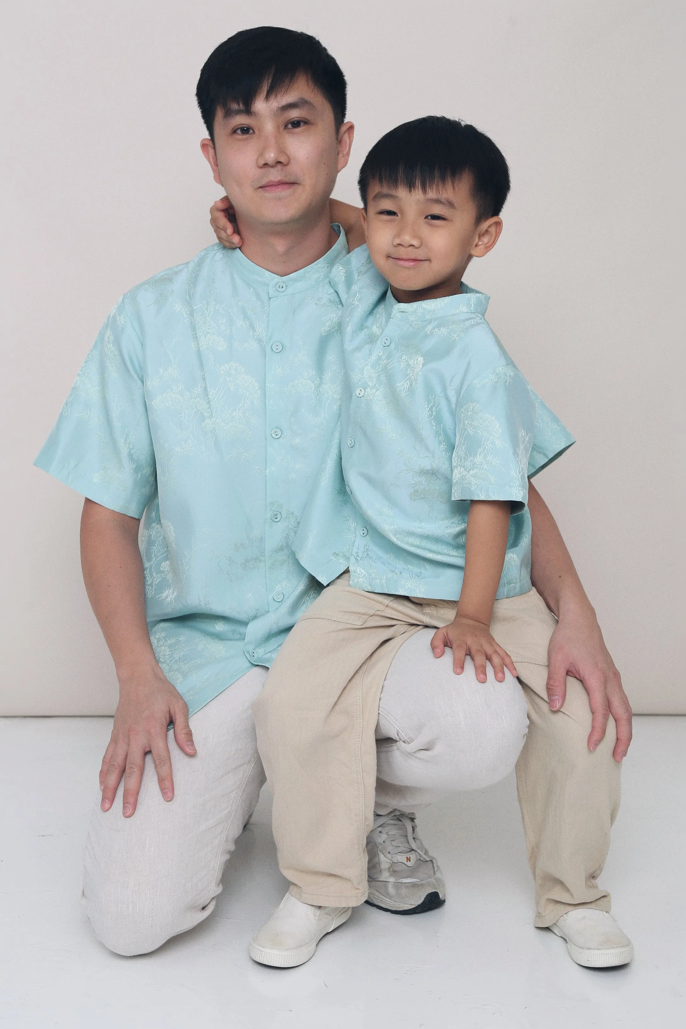 HypoallergenicFabric Anti Static Fabric CNY Noah Oriental Shirt Sage