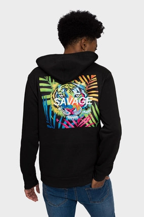 Noise Free Zipper Watch Your Back Savage Tiger