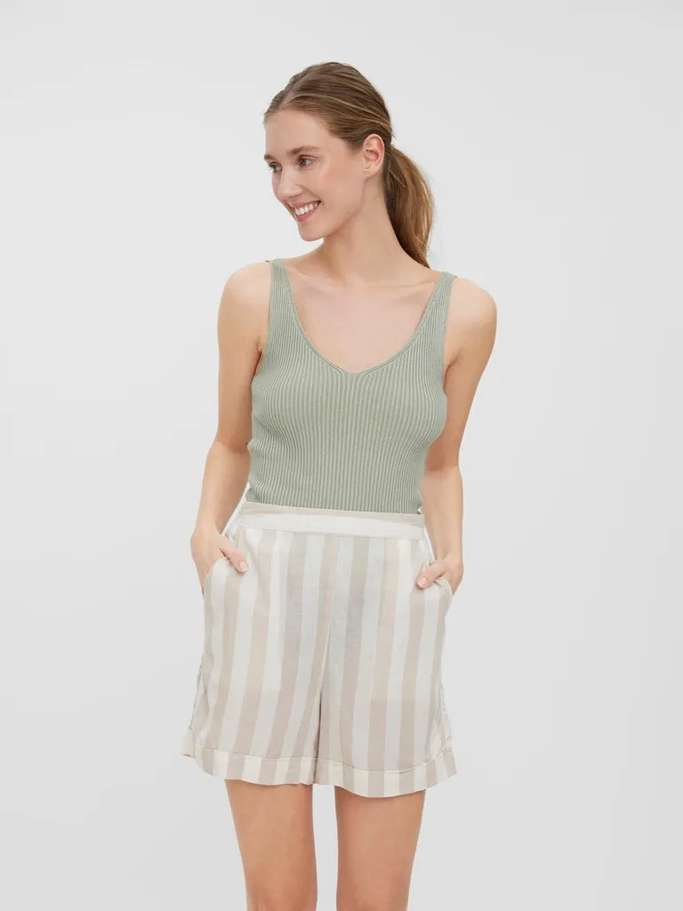 Glory Sleeveless Rib Top - Colours Unstructured Silhouette