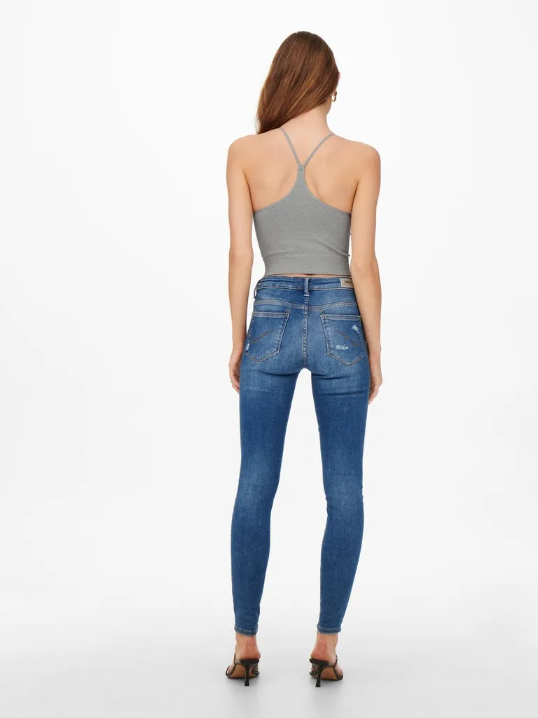 ReinforcedStitching QuickDry Textile Lucy Seamless Highneck Top - Grey