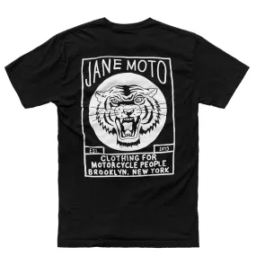 Sporty and Stylish LUDLOW TIGER B&W SHORT SLEEVE - BLACK