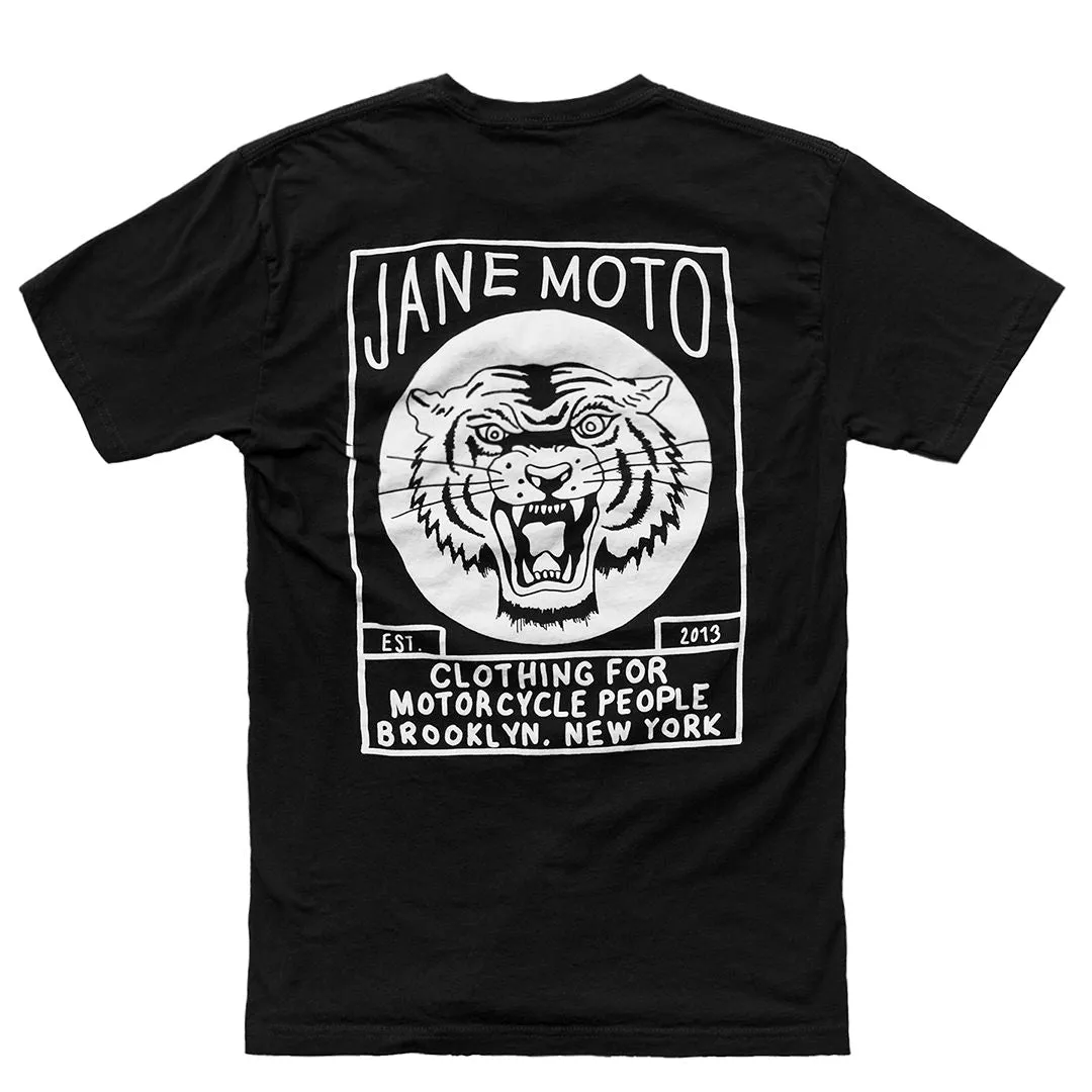 LUDLOW TIGER B&W SHORT SLEEVE - BLACK Simple and Chic