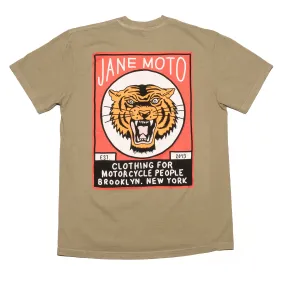 Light Casual Perfect for Workouts LUDLOW TIGER COLOR SHORT SLEEVE - KHAKI