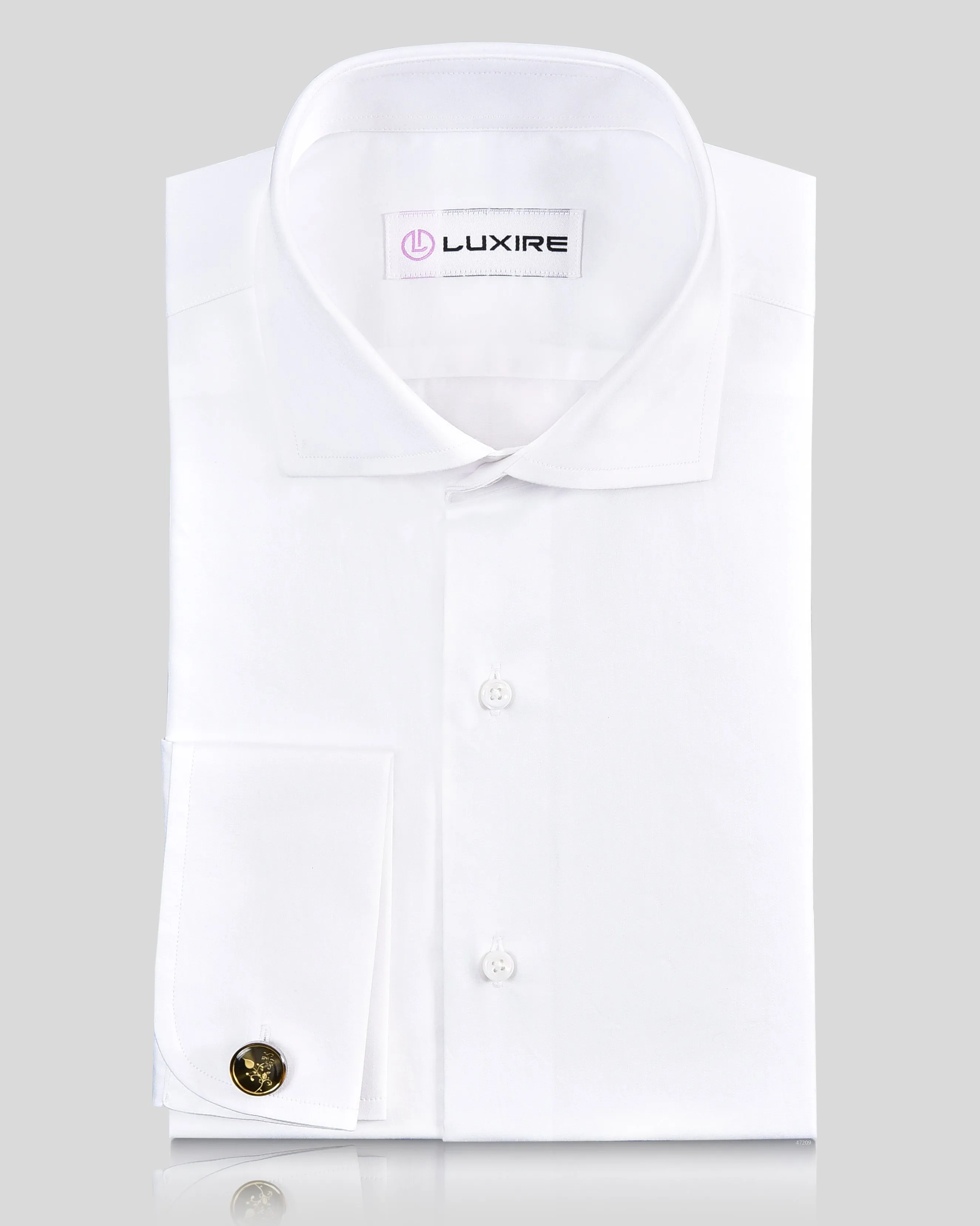 Lustrous Fine White Shirt Seasonal Essential High-End Finish