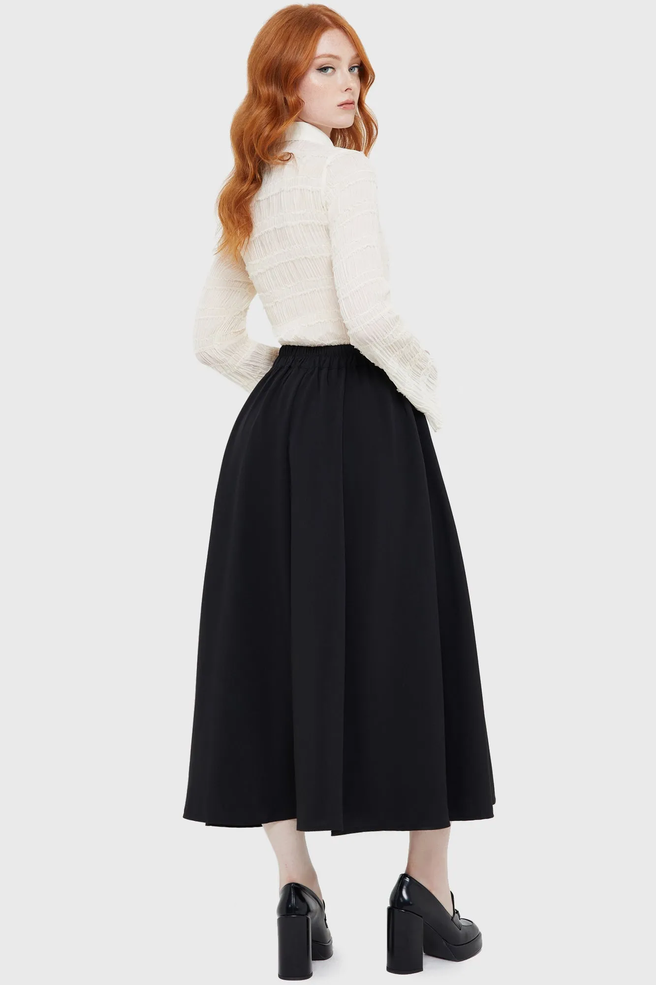Haven Hollow Skirt [BLACK] Weighted Hem