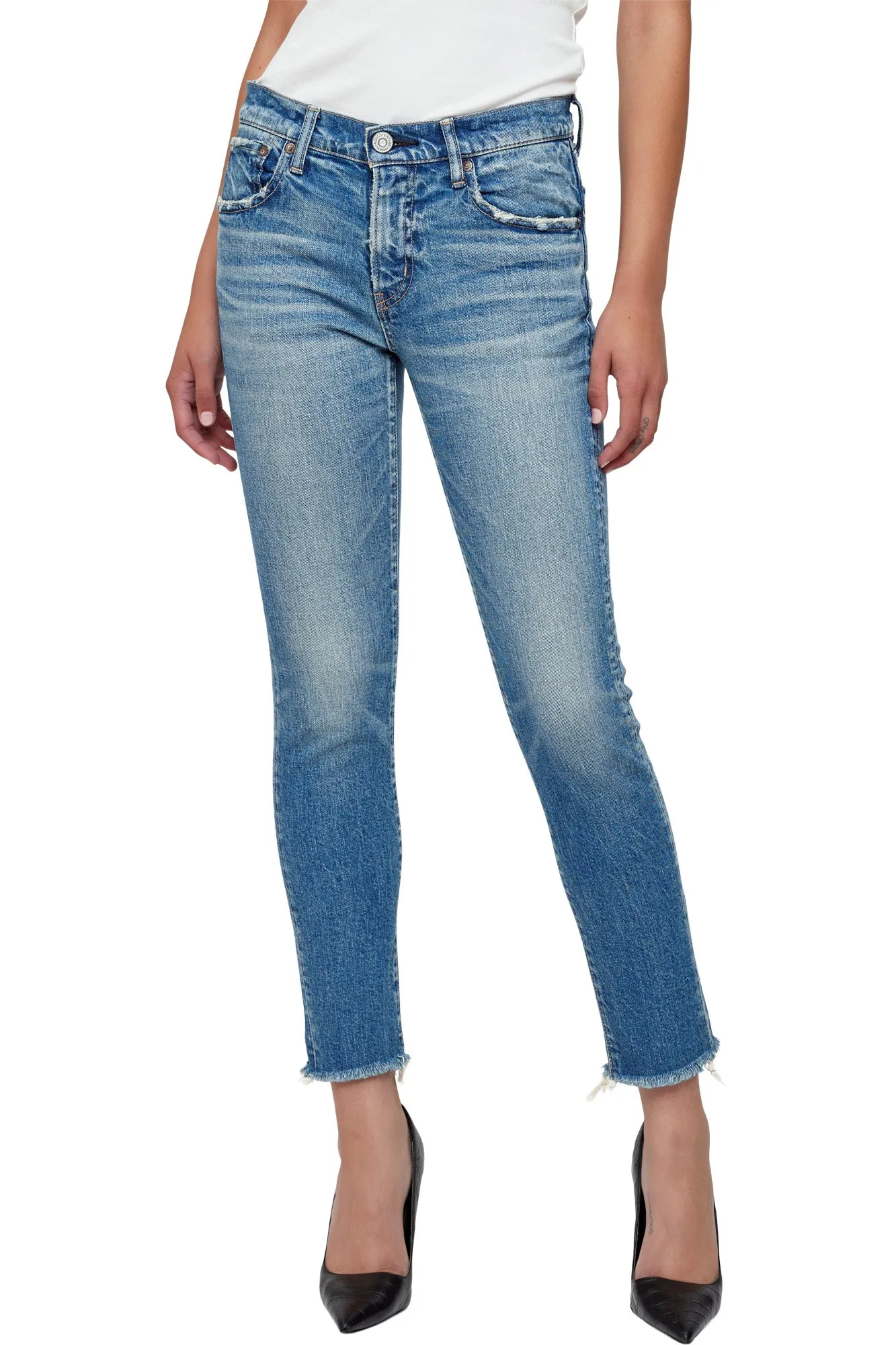 Contemporary Vibe Moussy Denim Hawthhorne Skinny Jeans in Light Blue