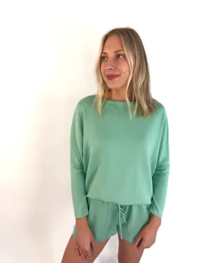 Maeve Modal Scuba Dolman Sleeve Top Durable Reinforced Elbows Sleek Stretch