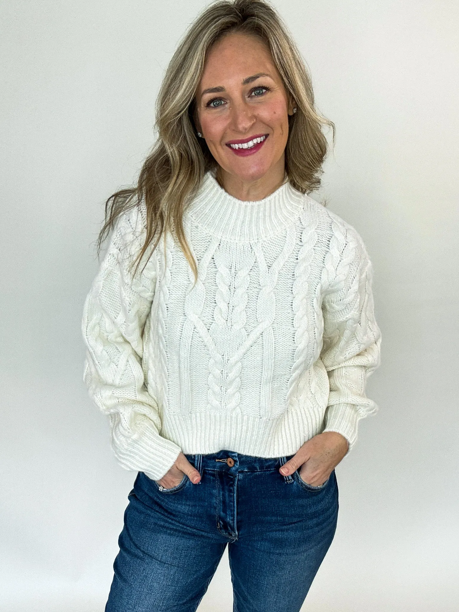 Marcie Whisper White Sweater casual knitwear Cold Weather Knitwear