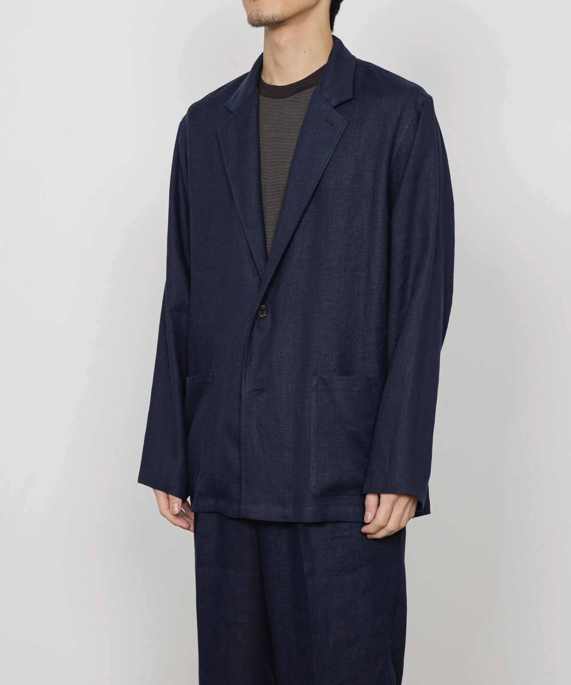 Soft Touch MARKAWARE HEMP SHIRTING SHIRT JACKET - NAVY