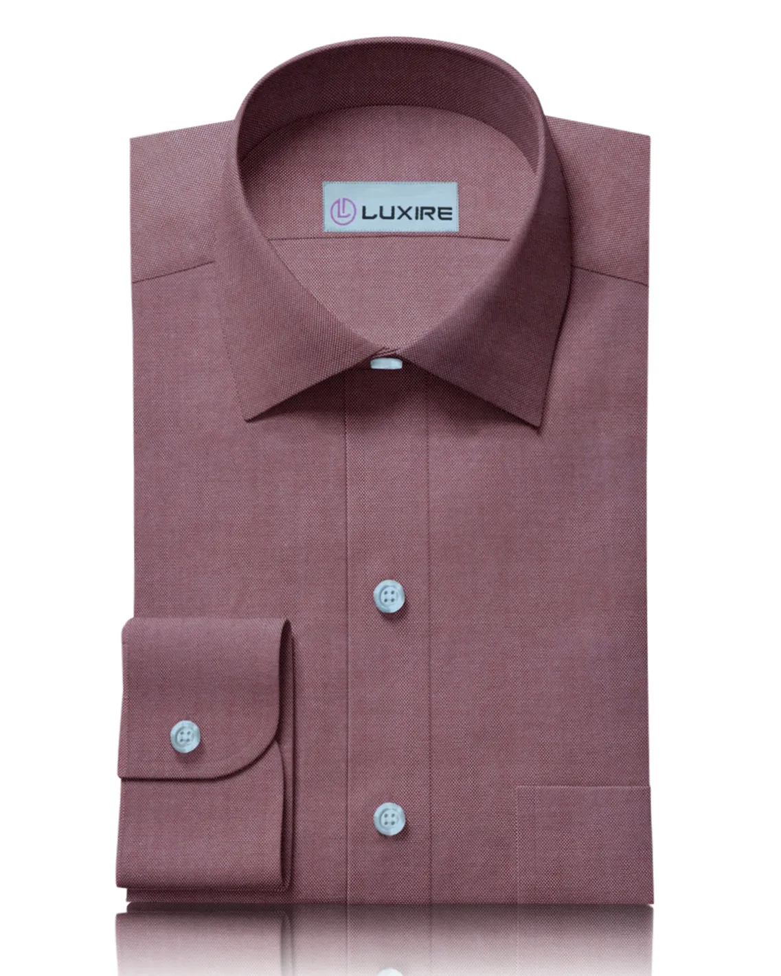 Conference Appropriate Contemporary Style Maroon Oxford Shirt