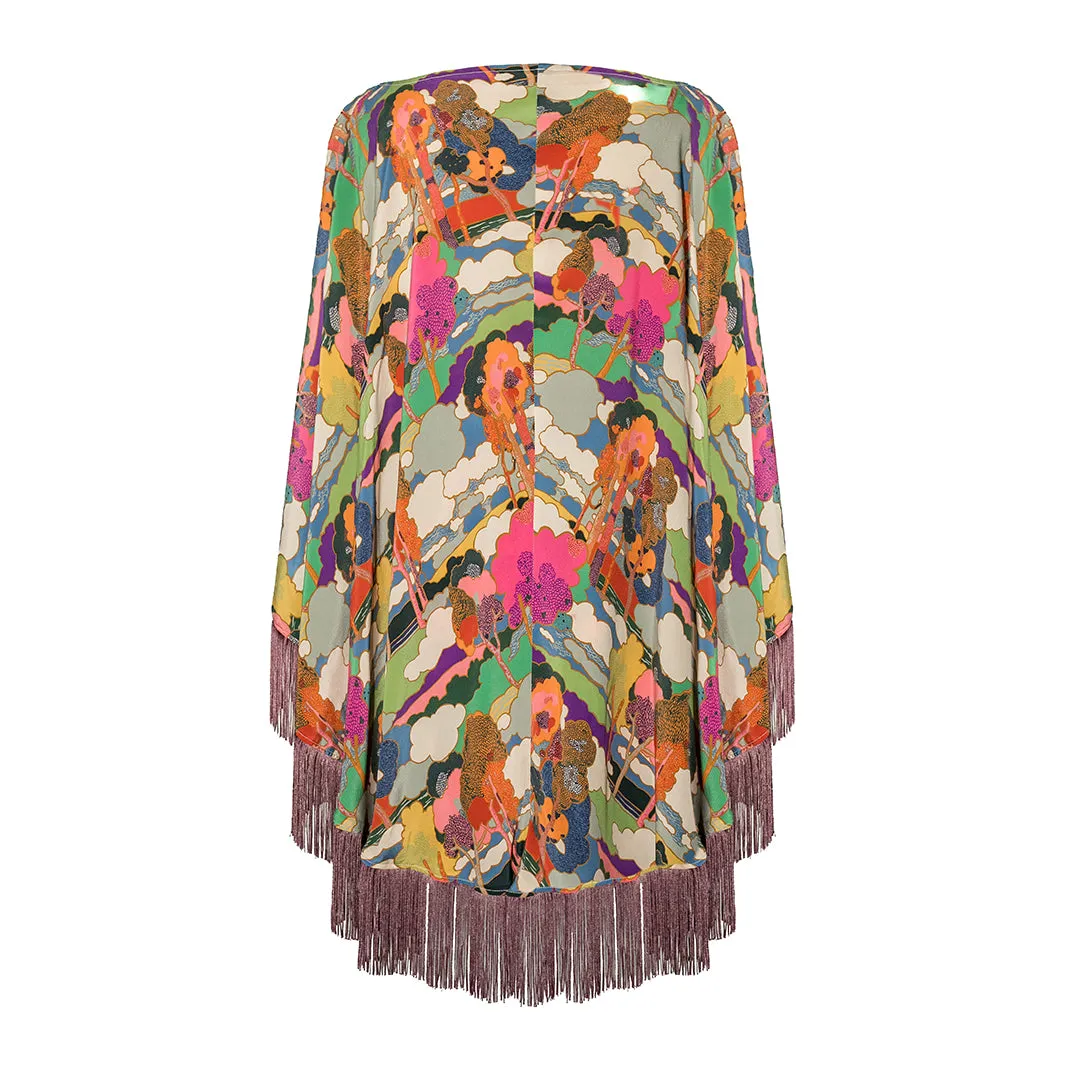 Lightweight Feel Modern Silhouette MASON by MASON'S DAUGHTER Kathleen Dress, Printed Crepe de Chin