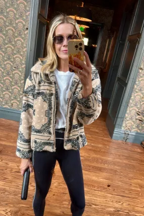 MASON'S DAUGHTER | Coco Jacket, Cream Bandana Print Reflective Accent Trim