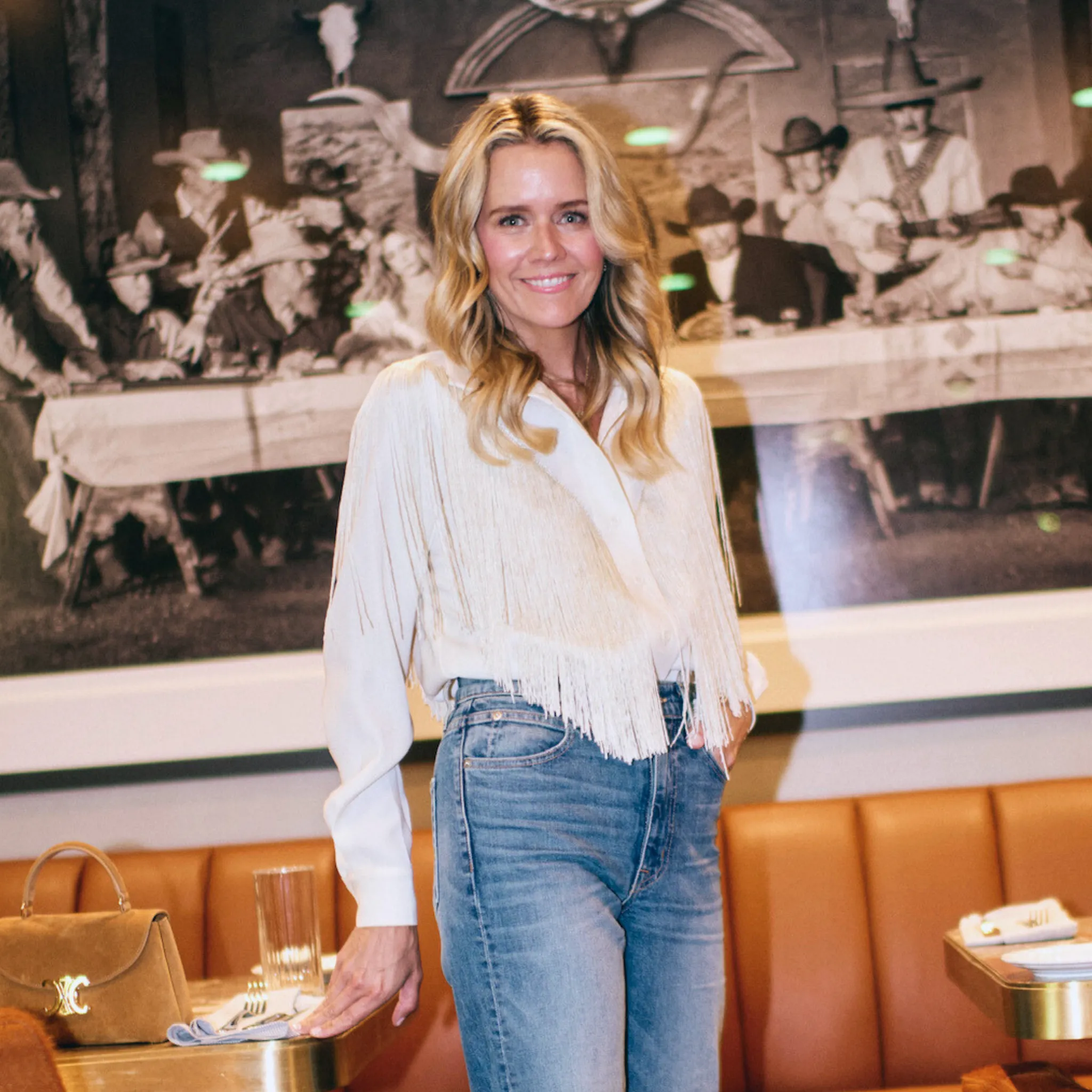 MASON'S DAUGHTER | Loretta Western Fringe Top, Ivory Full Coverage Fit Seamless construction