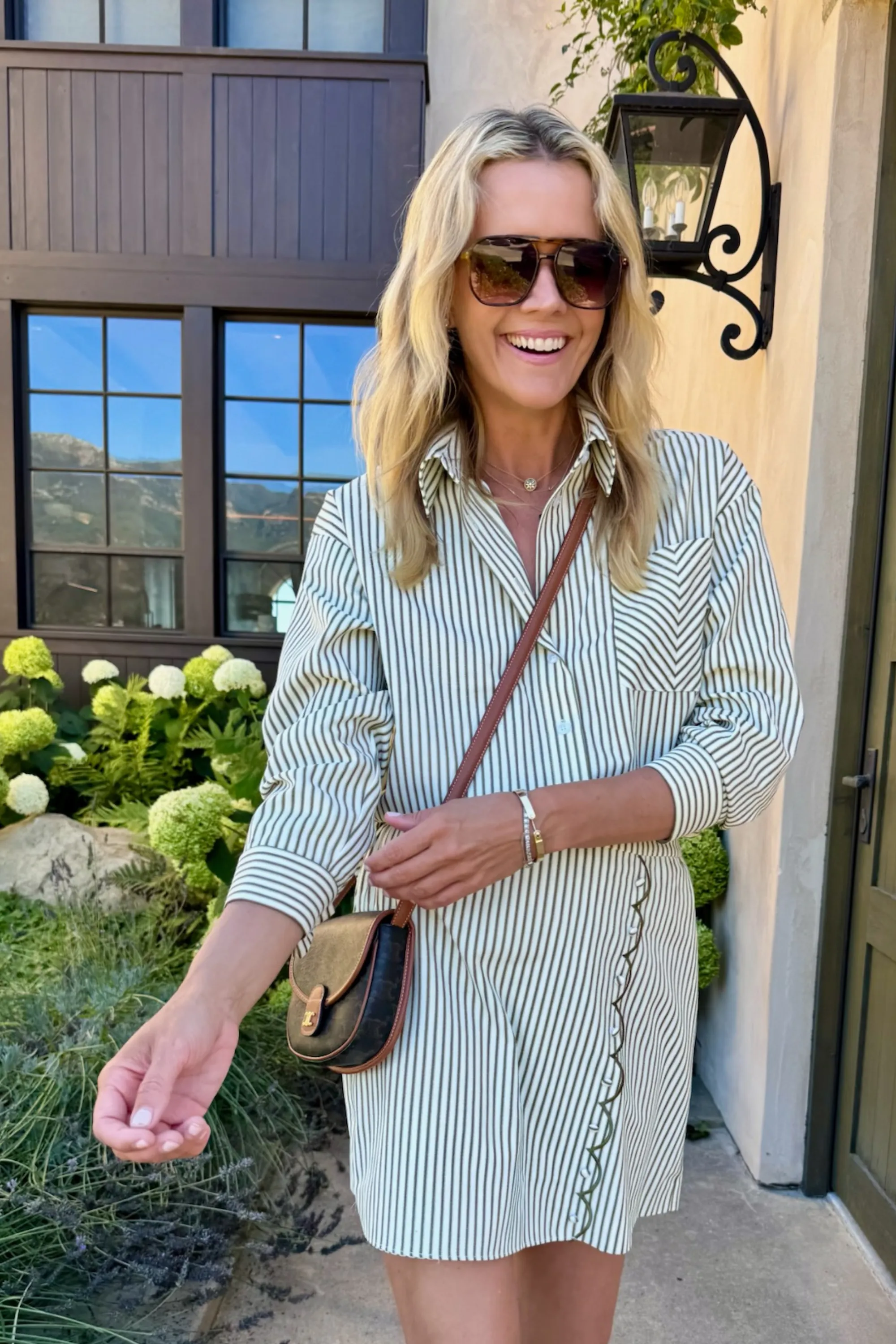 YarnDye Technique MASONS DAUGHTER | the Boyfriend Shirt, Olive & Ivory Striped