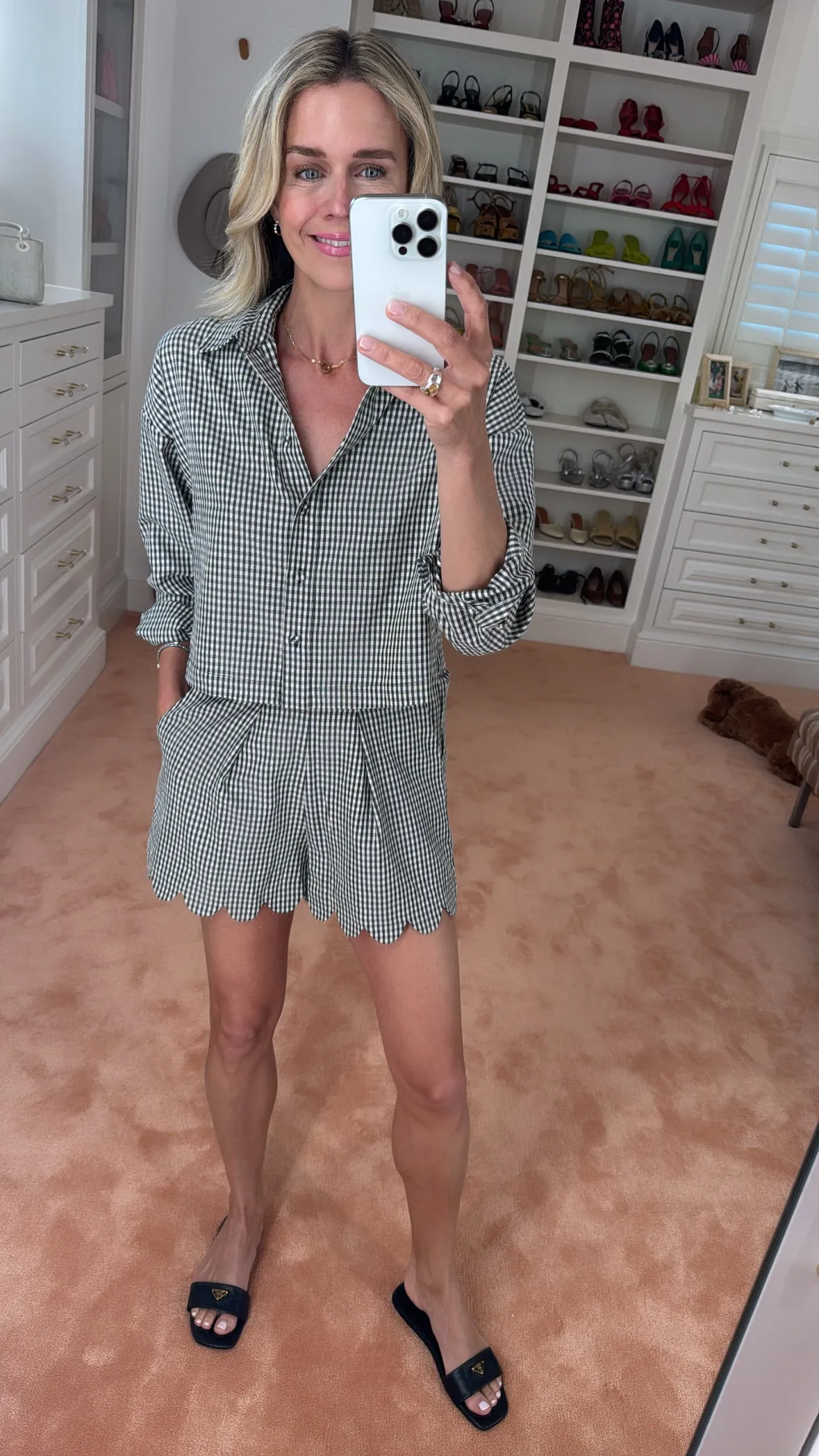 MASON'S DAUGHTER | the Cropped Boyfriend Shirt, Black & Ivory Gingham Thermal Regulating Fabric QuickRelease Closures