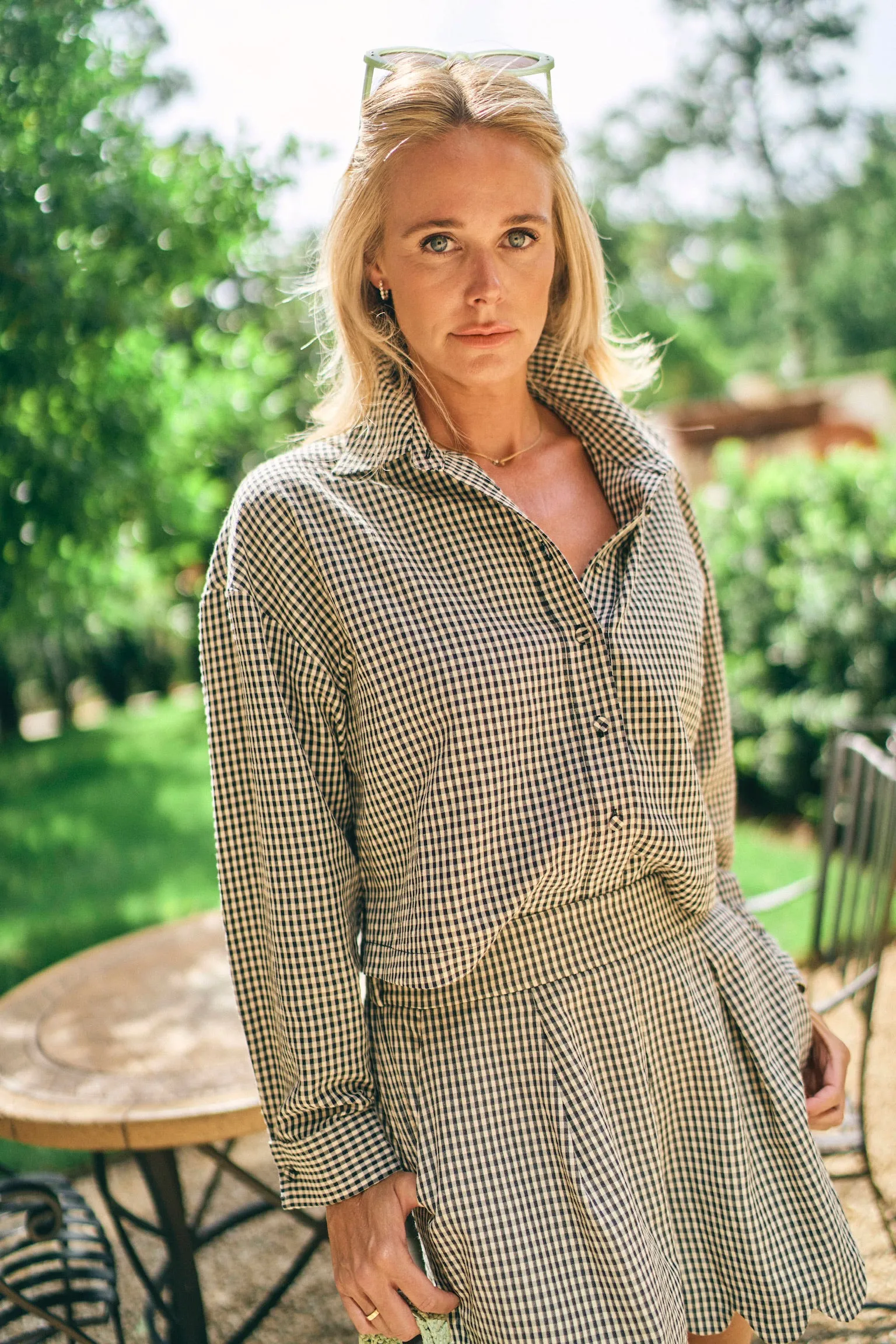 Ethical production MASON'S DAUGHTER | the Cropped Boyfriend Shirt, Black & Ivory Gingham