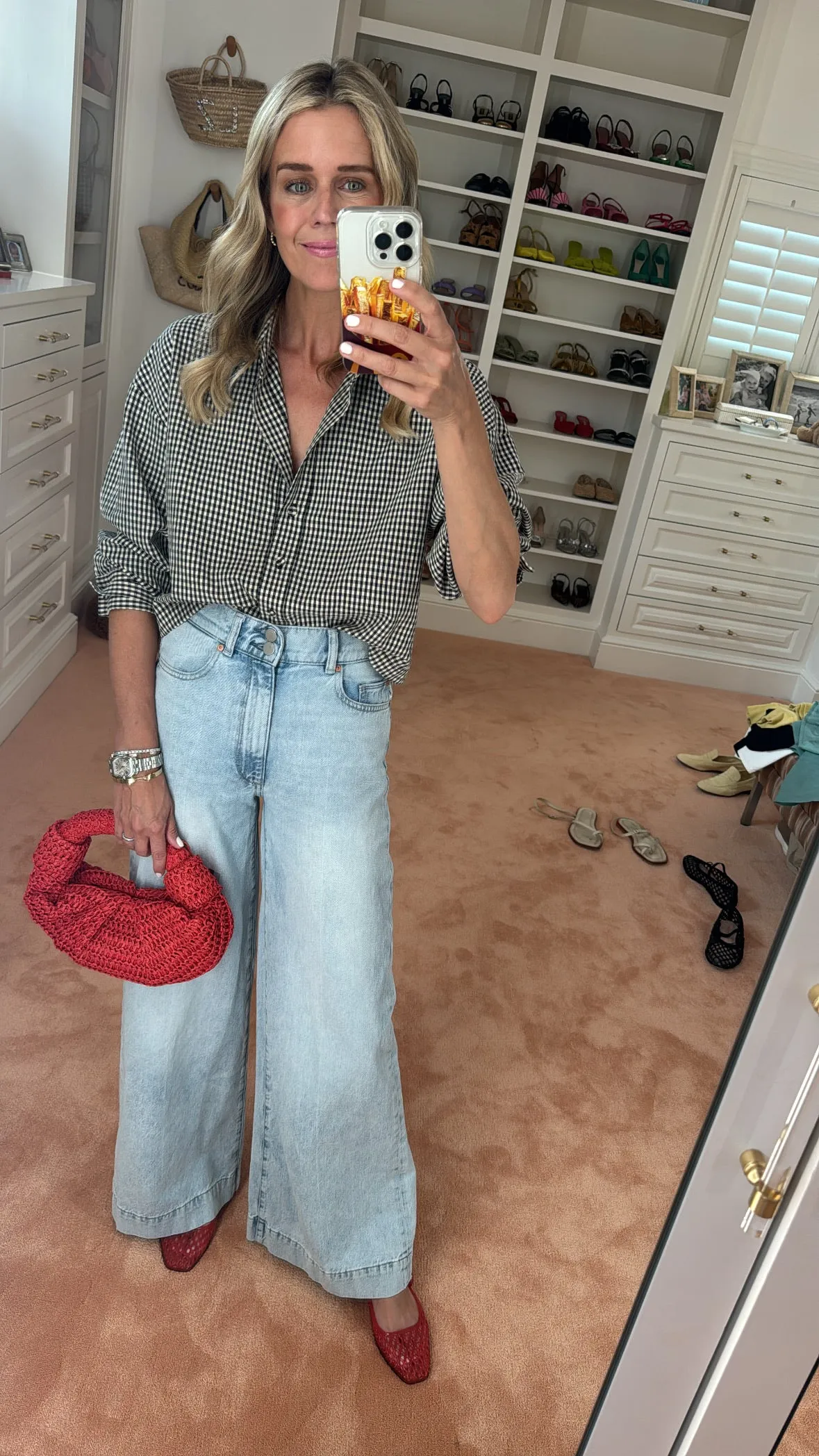 MASON'S DAUGHTER | the Cropped Boyfriend Shirt, Black & Ivory Gingham GarmentDyed Durable Hem Stitching