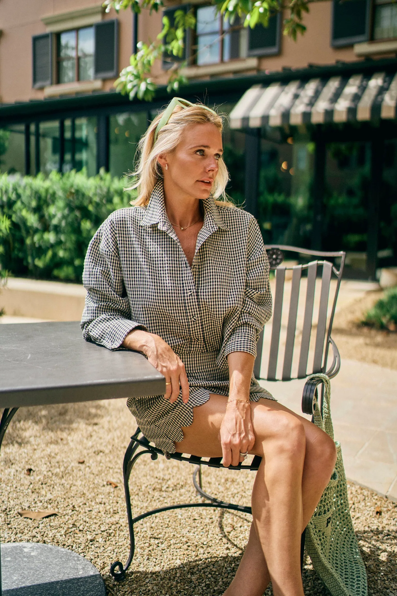 MASON'S DAUGHTER | the Cropped Boyfriend Shirt, Black & Ivory Gingham Chic Sweater Abrasion Resistant Fabric