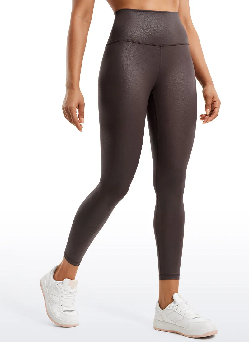 Lightweight Material Pilates Session Soft Fabric Matte Faux Leather Legging 25''