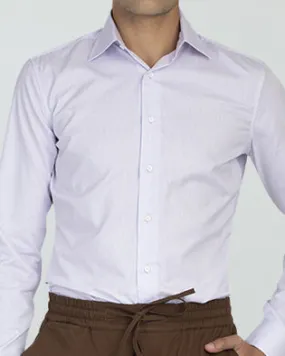 Winter Layering Tailored Cuffs Mauve Pencil Stripes