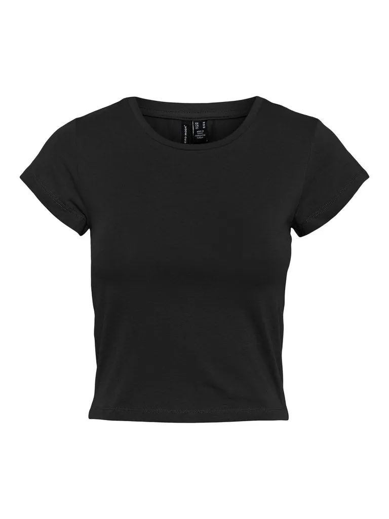 NonIrritating Maxi Short Sleeve Crop Cotton Top